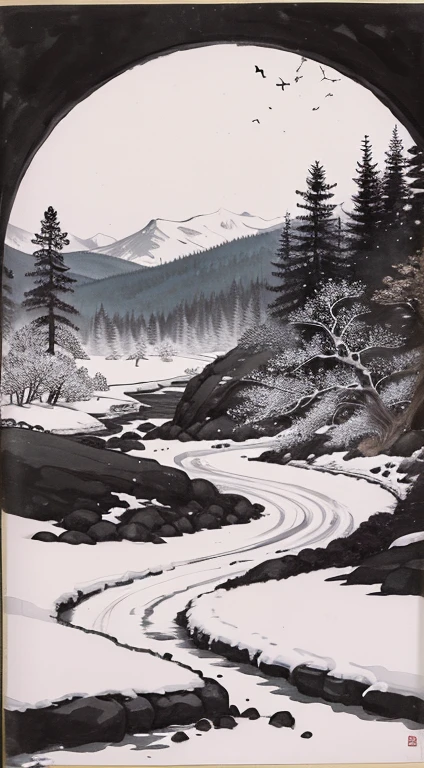 festival,winter solstice,mores,Ink Painting,no color