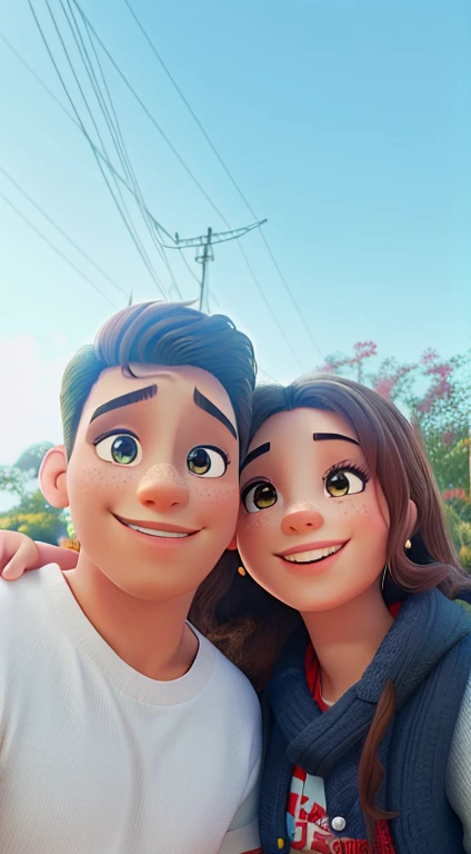 Casal feliz igual filme da Disney amor