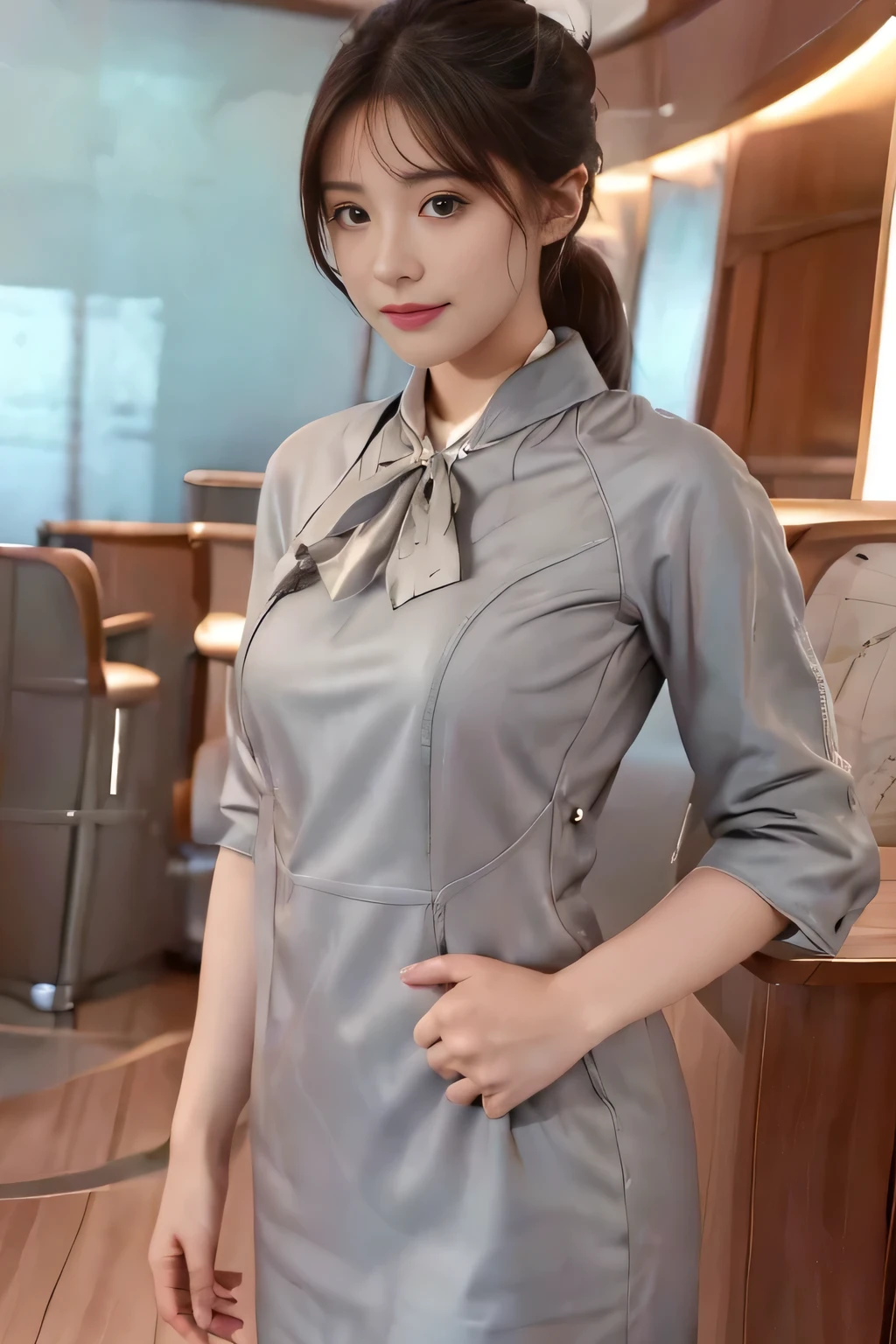 Starlux Airlines silver short sleeve uniform