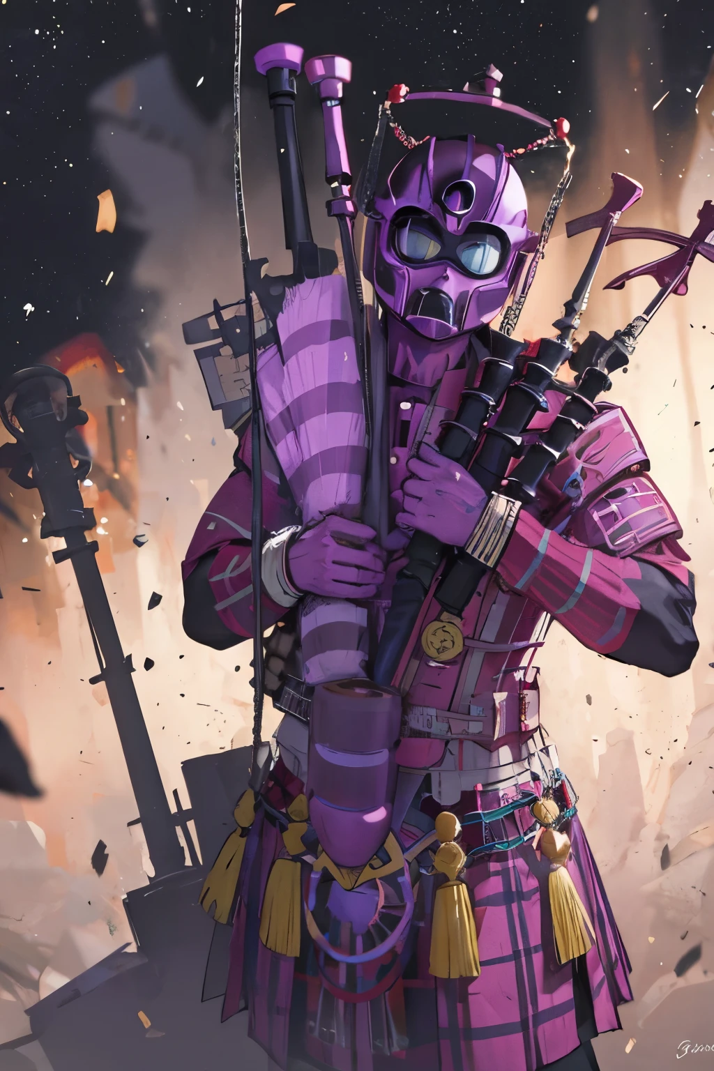 galactus playing bagpipes