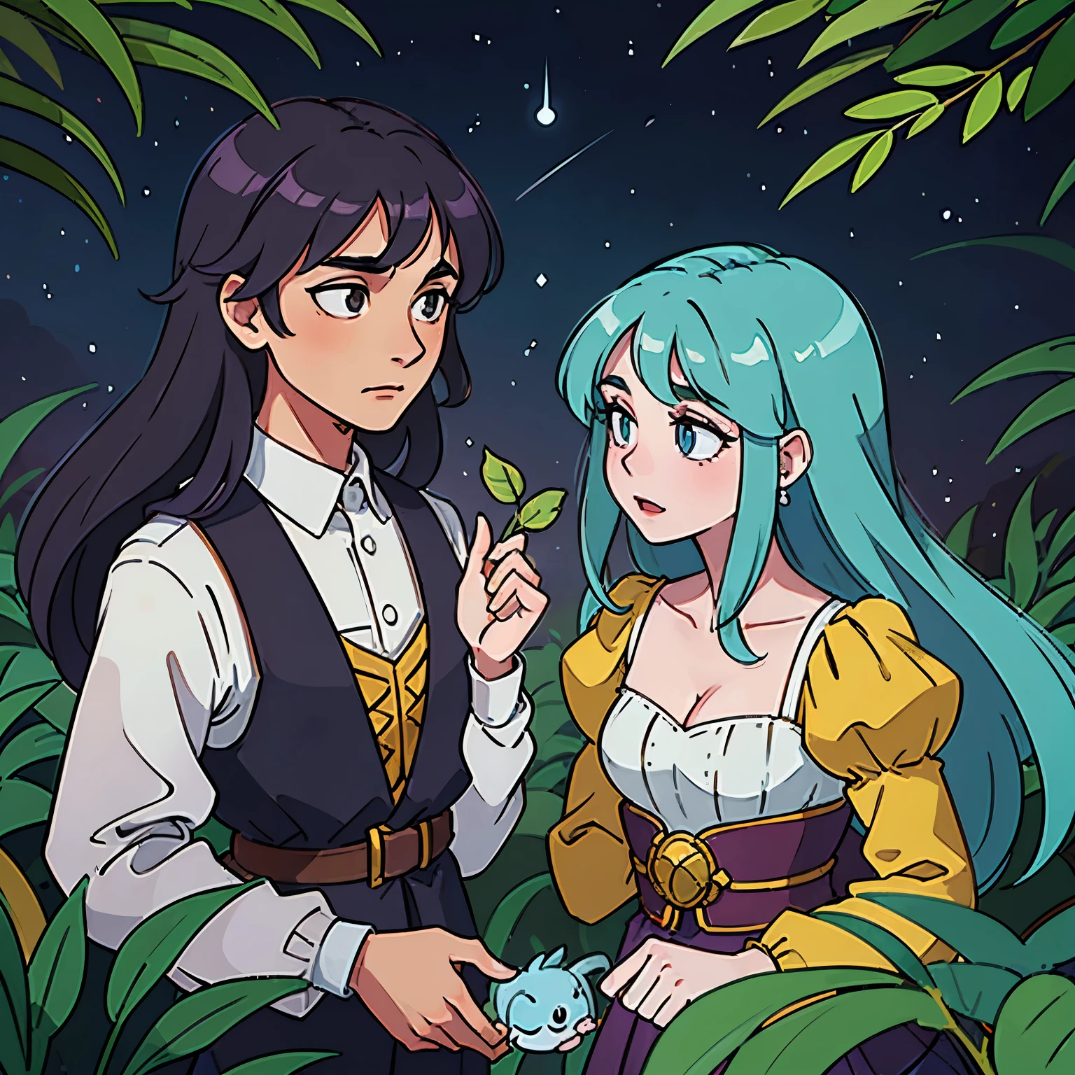 In an enchanted forest there lived a rabbit named Pomponio, conocido por su velocidad y agilidad. One day, while jumping between the trees, He came across a snake named Esmeralda, quien se deslizaba silenciosamente entre la hierba. Al principio, ambos se miraron con cautela, But then they started talking and discovered that they had a lot in common. Pomponio admiraba la elegancia de Esmeralda al moverse, mientras que Esmeralda apreciaba la amabilidad y la rapidez de Pomponio. Juntos, exploraron el bosque, compartieron historias y protegieron el uno al otro de los peligros. Although many did not understand their friendship, Pomponio and Esmeralda showed that true connection can overcome any difference.