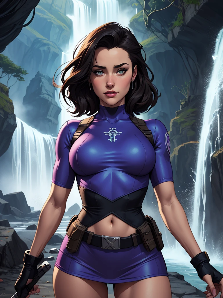 Personagem mulher estilo atompunk Fallout 4 cabelos pretos atriz Ella Purnell com marcas de guerras Imagem de desenho animado de uma mulher .Ilustracaoo estilo desenho animado, estilo de arte dos desenhos animados, estilo de arte dos desenhos animados, digital illustration style, estilo atompunk design de personagens altamente detalhado, arte digital detalhada coragem,actress Ella Purnell with black hair slim body Forest fan art, Design de cabelos pretos personagens de retrato, beautiful digital illustration, retrato de alta qualidade, Arte em quadrinhos, s . Eyelined eyes, medium bust and wonderful sexy clothes. image expression of sexual desire from waist to head illustration atompunk style Fallout 4 The perspective is from below, enfatizando a majestade e o poder da Gigante."atriz Ella Purnell cabelos pretos um close up de uma mulher com um vestido vermelho segurando uma arma, artgerm julie bell beeple, glamorosa Jill Valentine, inspirado em Raymond Swanland, Resident Evil, Artgerm Craig Mullins, Cutesexyrobutts, inspirado em Marek Okon, estilo de Raymond Swanland, Resident Evil inspired, Detailed artgerm style Cartoon style digital illustration GTA style Anime girl in purple outfit posing in front of waterfall, estilo de arte de fantasia, advanced anime digital art, Roupa de Fantasia, 2. arte de fantasia de anime 5 d cgi, estilo anime 3 d realista, digital anime art, arte digital de fantasia 2d, trends on cgstation, advanced anime digital art, character is in his natural pose, linda mulher de anime sedutora, beautiful digital artstyle Cartoon style digital illustration GTA style
