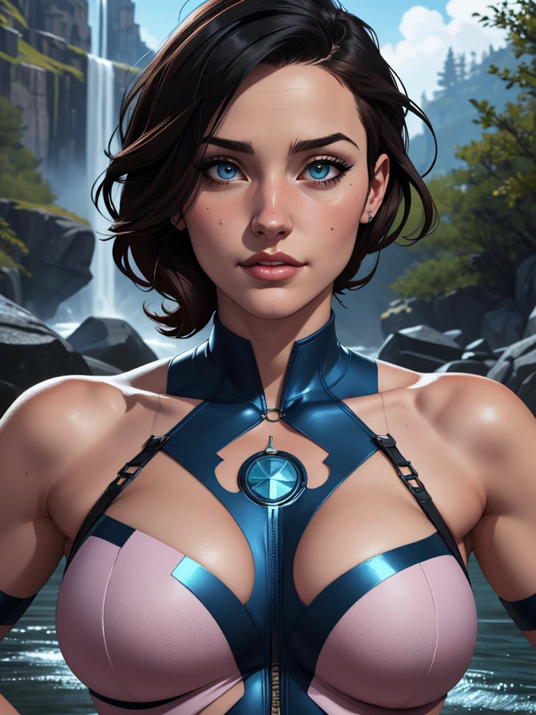 (masterpiece:1.3),8K, Realistic, RAW Photos, Highest quality: 1.4), (One Girl), Beautiful Face, (Realistic Face), Beautiful Hairstyles, Realistic eyes, Beautiful details, (Realistic Skin), Beautiful Skin, Absurd, charm, Ultra-high resolution, Ultra-realistic, Very detailed, Golden Ratio, (Best Shadow), Cinematic, (Complex:1.4), High Contrast, Side lighting, ((Bryce Dallas Howard, As the Evil Queen)), ((Accurate hands and fingers)), 43-year-old Caucasian female, ((Short tied, Black Hair, short hair:1.4, Crown)), (Plump and fleshy body), (Large Breasts:1.1), Cleavage, Tight waist, (Big Ass), glamorous, beautiful black nails, Black lipstick, (smile), (Sweat:1.0), (Blushed), ((Completely naked:1.4)), ((Completely naked:1.4)), ((Blowjobをする:1.2)), Browsing Caution ((Blowjob, deep throat:1.1)), break ((One boy, 1 penis:1.0, Real penis)), (With projectile), (Excessive ejaculation), break ((Open-air bath:1.2)), ((Deep in the forest, wood々Surrounded by)), (vapor:1.2), (Face close-up)