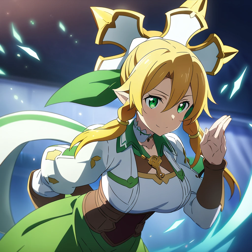 1girl, leafa \(terraria\), sword art online, masterpiece, best quality, very aesthetic, absurdres, anime artwork, anime style, key visual, vibrant, studio anime, highly detailed, large breasts
