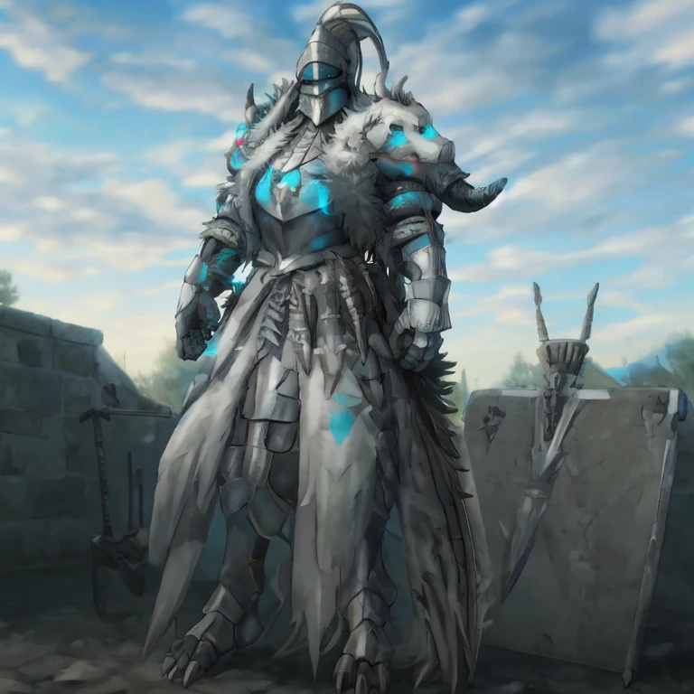 (masterpiece, best quality, detailed:1.2)
detailed full body, solo, at night, platinum_dragon_lord_armor, knight male dragon, horns, helmet, glowing blue eyes, tail, digitigrade feet, 
glowing blue eyes, tail, melee weapon, weapon, armor, plate armor, sword, floating weapon, knight, clothing, helmet, detailed background, midair, white fur, claws, full body, dragon pauldron, front view,