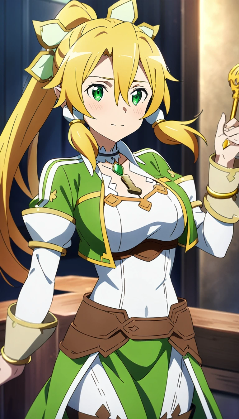 1girl, leafa \(terraria\), sword art online, masterpiece, best quality, very aesthetic, absurdres, anime artwork, anime style, key visual, vibrant, studio anime, highly detailed, large breasts