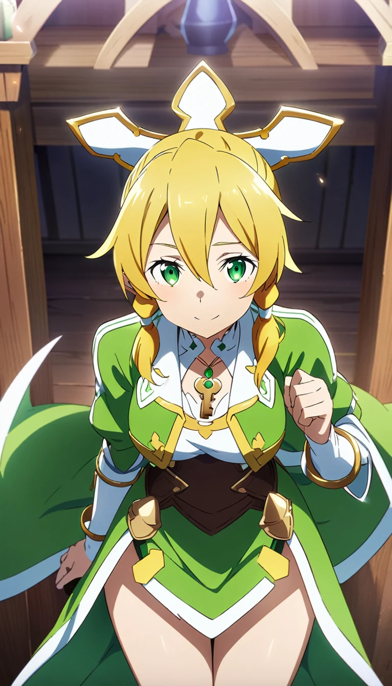 1girl, leafa \(terraria\), sword art online, masterpiece, best quality, very aesthetic, absurdres, anime artwork, anime style, key visual, vibrant, studio anime, highly detailed, large breasts