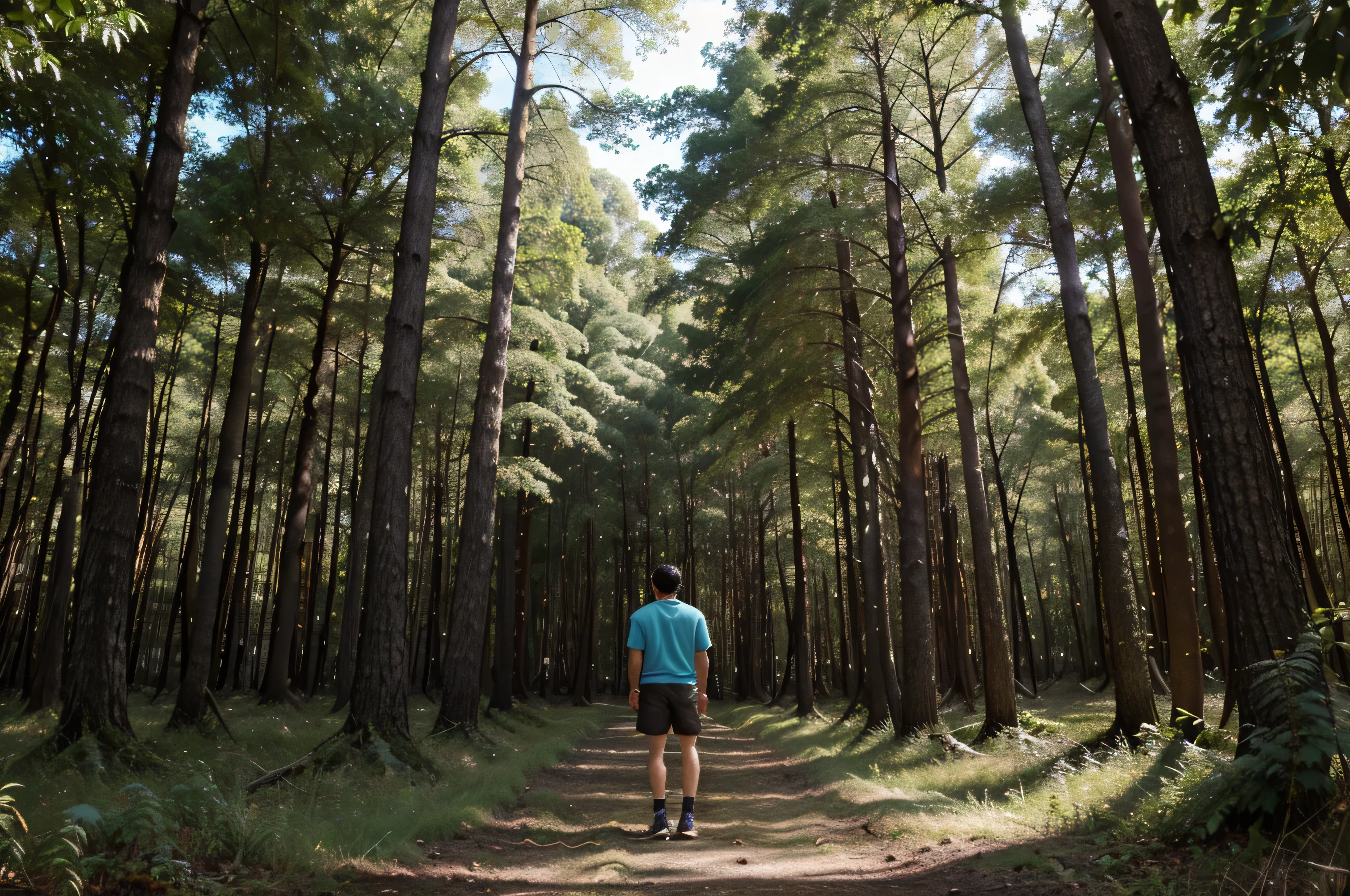 oso en un bosque lleno de arboles