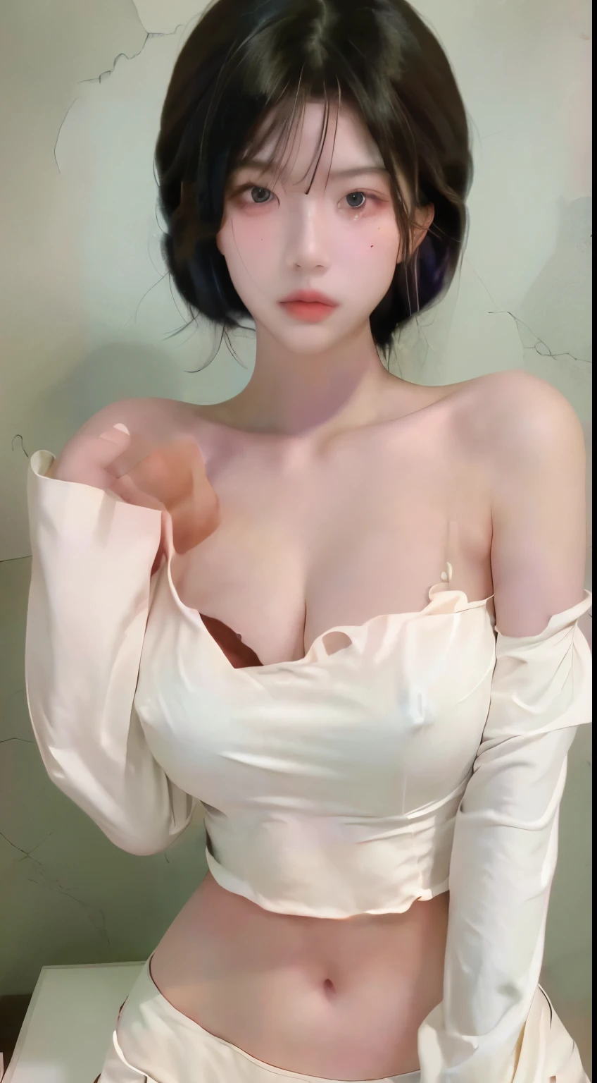 ((best quality, 8k, masterpiece)), whole body, Long legs, Beautiful woman with perfect body :1.1, (( Prominent cleavage)), Highly detailed face and skin texture, Delicate eyes, double eyelids
