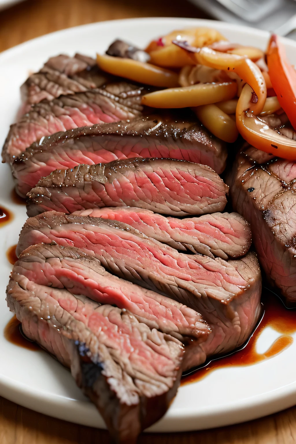 Close-up of steak on table plate, Photo of Wesley Burt, Pixabe, sōsaku made, steak, beef, eating meat, juicy meat, Flesh, steak, Brawny, Sweaty flesh, ground red meat, Flesh, Veined meat, meat texture, carnivore, 21 yeas, Desbastado