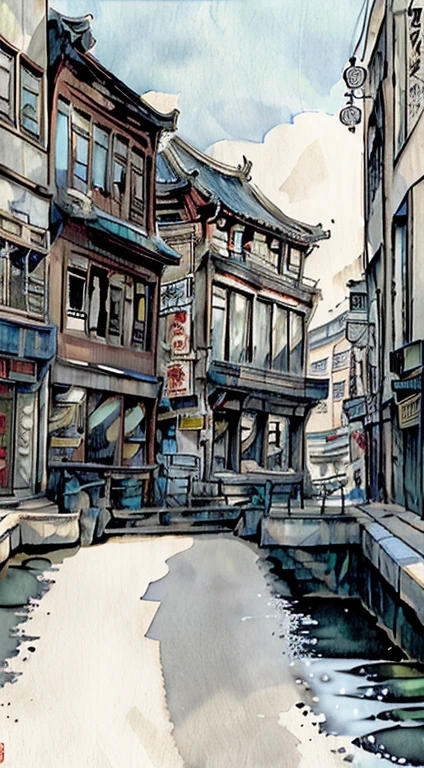 summer,Ming Dynasty Street Scene,Solar terms,summer至,culture,Ink Style,mores,Elegant