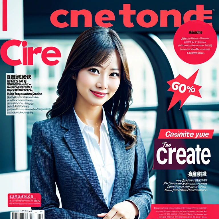 Create a create magazine cover on business