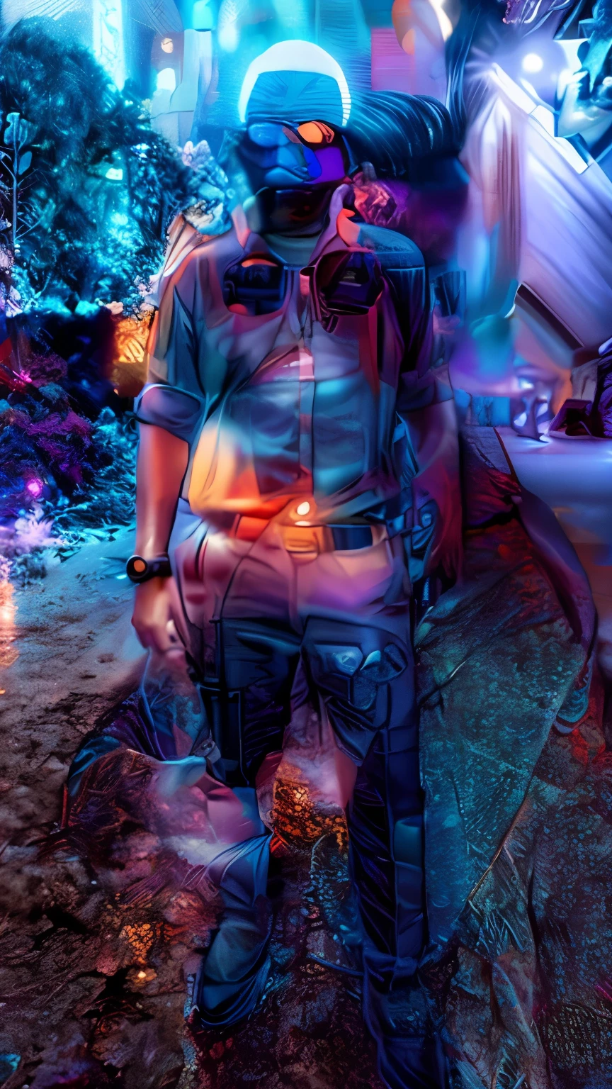 Change background, cyberpunk, realistic, handsome boy, realistic, face