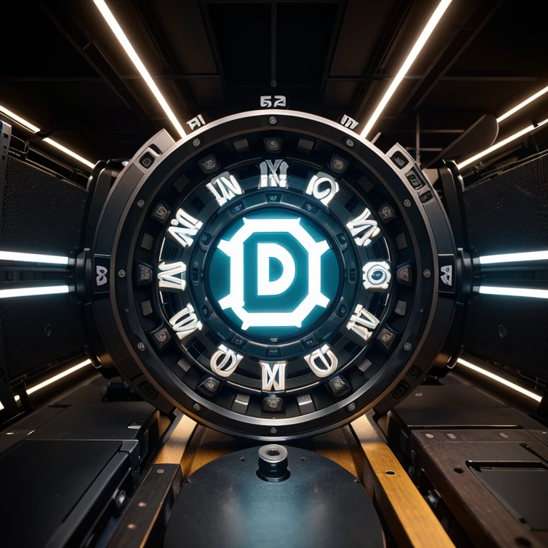 Imagine you're designing a logo for a new tech company called 'DataWorks'. The logo should prominently feature the letter 'D' at the center, representing the company's focus on data and technology. Describe the style, colors, and elements you would use to convey a modern and trustworthy image."