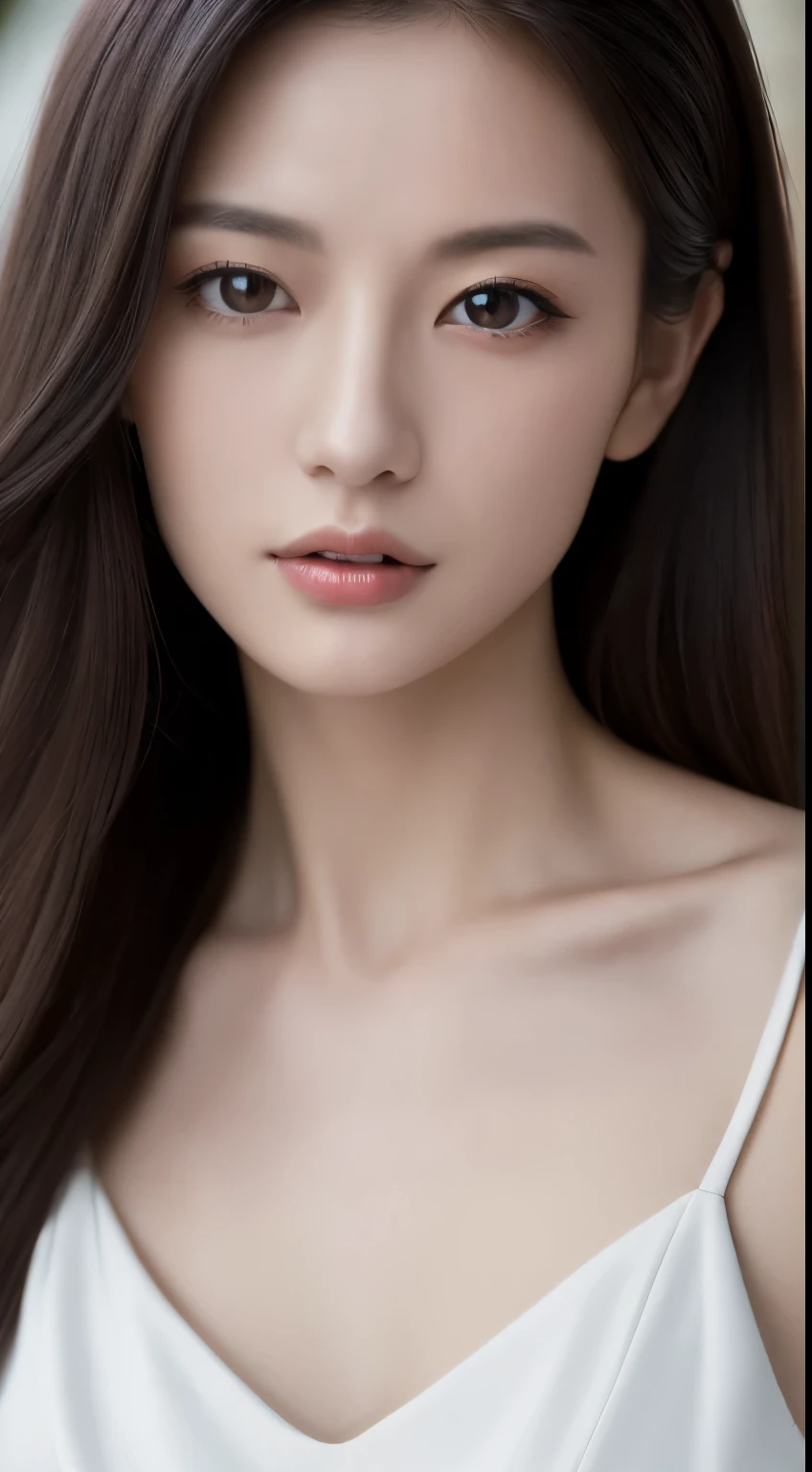 (highest quality, 8k, 32k, masterpiece, Ultra-high resolution:1.3),Attractive Japanese women photos, looking up at the camera:1.2、Close-up of face:1.4、One girl, (extremely small breasts:1.2), Abdominal muscles, Perfect body, (Black camisole:1.1), Highly detailed face, Detailed lips, Fine grain, double eyelid
