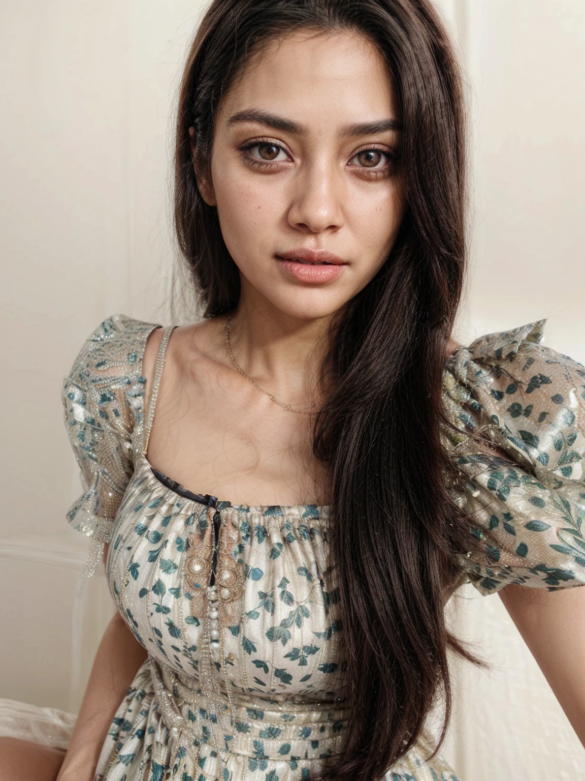 south asian facial features. girl. Should look very beautiful. pretty. Highly detailed and hyper realistic. The skin texture should be highly detailed and extremely accurate. thick black hair and brown eyes. Face must be accurate. Highly detailed face and facial features. Extremely accurate representation of face and facial features. Face should be highly detailed and hyper realistic. Every thing from the body should be extremely perfect and realistic. hyper realistic. Skin texture is natural and realistic. Face is realistic and extremely detailed. Eyes are detailed and accurate. Highly accurate. eyes should be realistic and accurate. hyper detailed. perfect details. realistic proportions. hyper realistic skin texture. smiling. black eyes. eyes are black.