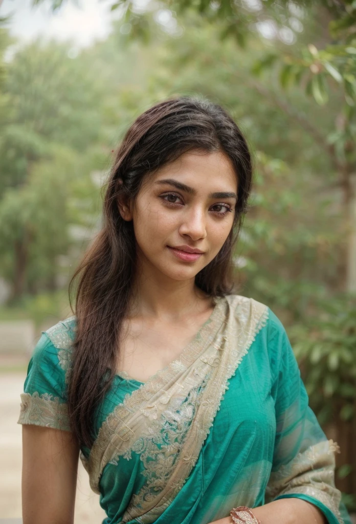 south asian facial features. girl. Should look very beautiful. pretty. Highly detailed and hyper realistic. The skin texture should be highly detailed and extremely accurate. thick black hair and brown eyes. Face must be accurate. Highly detailed face and facial features. Extremely accurate representation of face and facial features. Face should be highly detailed and hyper realistic. Every thing from the body should be extremely perfect and realistic. hyper realistic. Skin texture is natural and realistic. Face is realistic and extremely detailed. Eyes are detailed and accurate. Highly accurate. eyes should be realistic and accurate. hyper detailed. perfect details. realistic proportions. hyper realistic skin texture. smiling. black eyes. eyes are black.