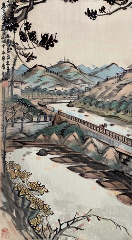 spring，Street View，Solar terms，spring至，culture，Ink Style，mores，Elegant，Along the River in Ming and Qing Dynasties