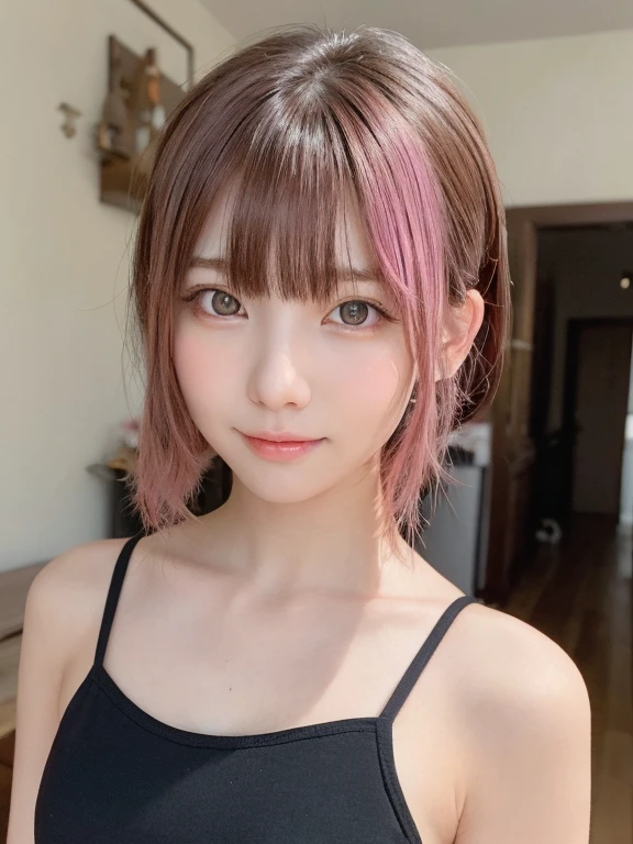 Browsing Caution, One Girl, (beautiful girl, Delicate girl:1.3), (:1.3),
break, Very beautiful eyes, (Symmetrical eyes:1.3),
break, Small breasts, Bro, Parted bangs, Pink Hair, (ponytail), (Upper teeth, The best smile:0.2),
break, (Eye and facial details:1.0),
break, (masterpiece, highest quality, Very detailed, Detailed face, 8k),Pink Hair,Fluffy hair,Beautiful pink hair