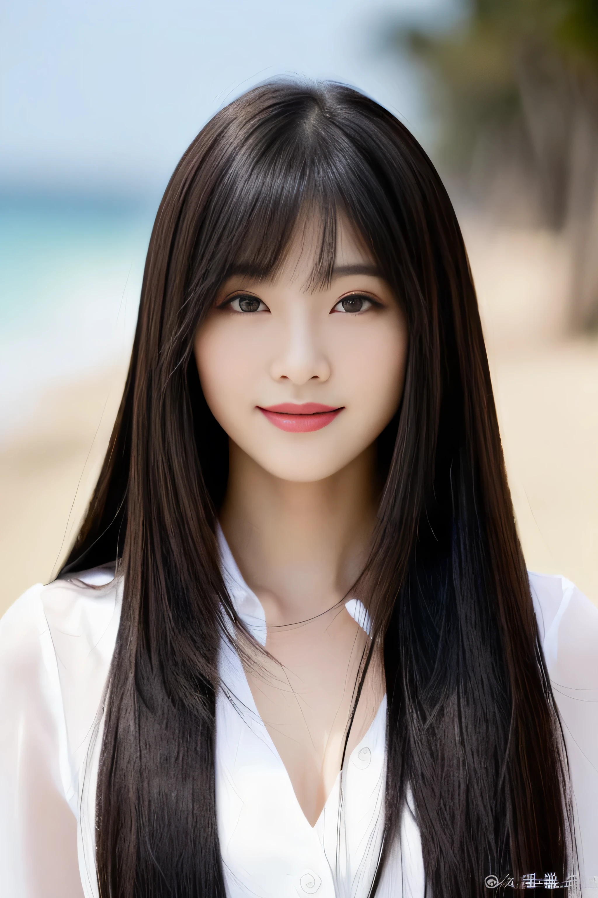 Beautiful 18 year old woman with long dark hair walking on the beach near the ocean, girl with super Long Hair, extremely Long Hair, extra Long Hair, Very long, flowing hair, very Long Hair, Long Hair girl, Very long, flowing black hair, Long Hair windy, Very long black hair, Long, flowing hair, Long and curly hair, with Long Hair, Long Hair!!!! ((Stand in front of a mirror、18 year old Japanese model with long and fine black hair, Her highest quality hair is long and straight., very long, highest quality black hair, length hair in the center, Highest quality long straight hair, length, straight, beautiful, High quality hair, length and free black highest quality straight hair, length Hair, length and straight, highest quality black hair, Perfect silky straight hair of the highest quality, straight, highest quality black hair, length black straight hair, length, Thin black hair Stand in front of a mirror Japanese with long black hair Her hair is long and straight, very long black hair, length hair in the center, length straight hair, length, straight, beautiful hair of the highest quality, length Hair, length, straight black hair, length and free straight black hair, straight black hair)) ((highest quality)) ((masterpiece)), (Familiar) (Get used to it) (She has a perfect face and beautiful hair.) (Her skin is a typical Japanese skin color..........、Very detailed) she is wearing a white dress (She has a beautiful face and a slim figure..) (Her bangs are neatly trimmed、It is straight.) (She has perfect beautiful makeup and face Lipstick is light red) ((Rich 1.4)) (Extremely detailed 8K) (Ultra-fine skin texture 1.4) (Actual, Vibrant:1.4), double eyelid Sharp focus:1.2、Beautiful woman:1.4 Dynamic Lighting (Genuine RAW photos taken by professional photographers) (Her long bangs、Well Organized) (Turn your whole body to the viewer) (She is posing to show the viewer as much hair as possible..:1.3) (Pose to make your hair look as wide as possible) (Pose to make your hair look as wide as possible) (Pose to make your hair look as wide as possible) (Standing pose with back to viewer)