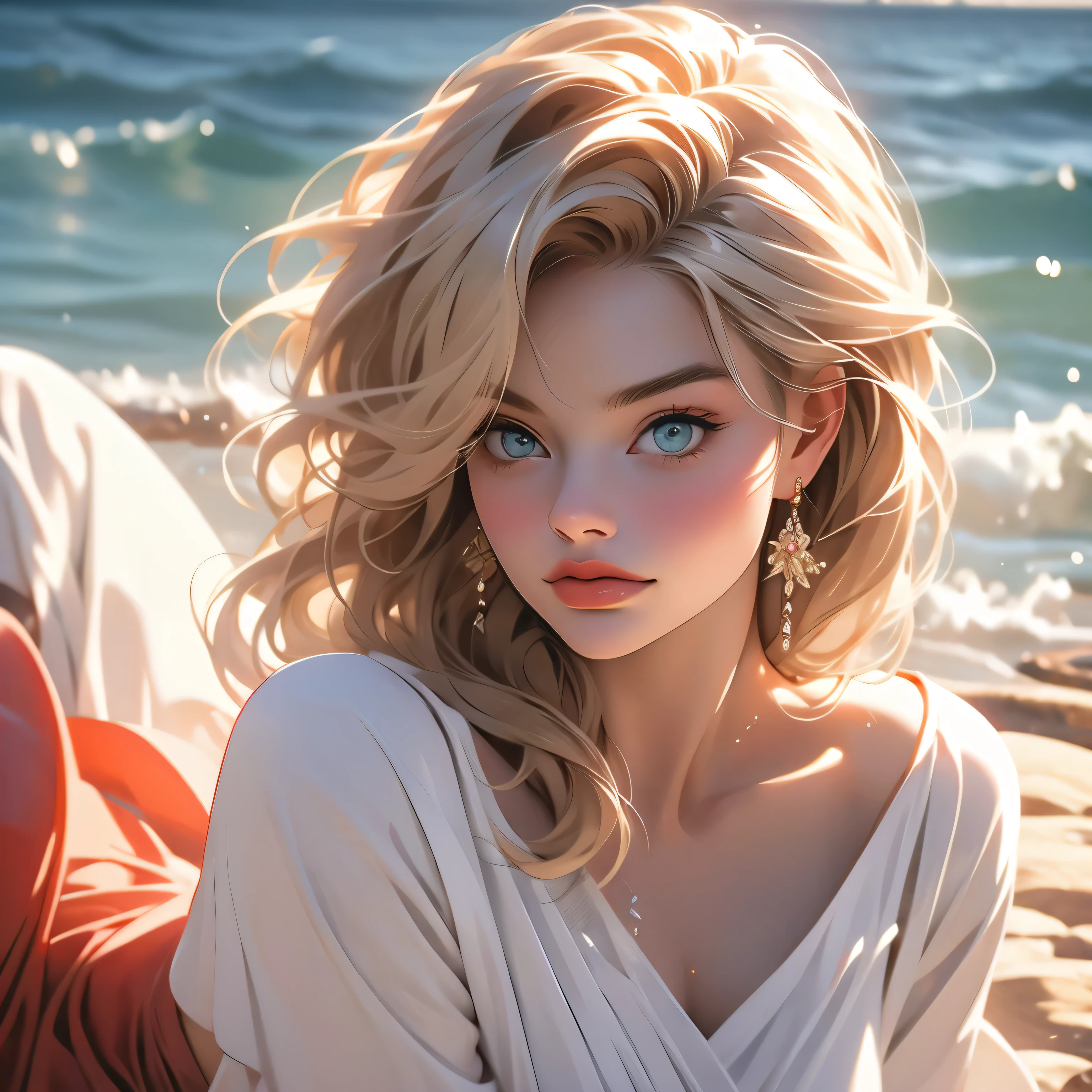 Makima with Margot Robbie's face (Chainsaw Man), highest quality, Very detailed, 1 girl, alone, Standing ceremony, Redhead, Long braided hair, Golden Eyes, bangs, Very small pointy breasts, White shirt, tie, Looks lewd,, (bad: 1.2), Looking at the audience, (Face to face: 1.3), (Dark Background, rock: 1.3), From above, Crisp contrast, Beautiful fine details, pussyfocus, Low Angle,(Take a full body photo),Bed urinate,Full nudity,Embarrassing,Covering nipples with hands,Place your hands behind your head,Open your legs,Turn away,Face of disgust,scream,Enjoy passionately ,I'having a seizure,Urinate,Soaking wet,Bathed in white foam,Piledriver,Touching the pussy,Men and women in love,gender ratio ,Gender violence,A man touches ,Are crying,Tears,Dildo,Gonzo,I like,facial,Bukkake,Sleeping girl,See-through,High heels