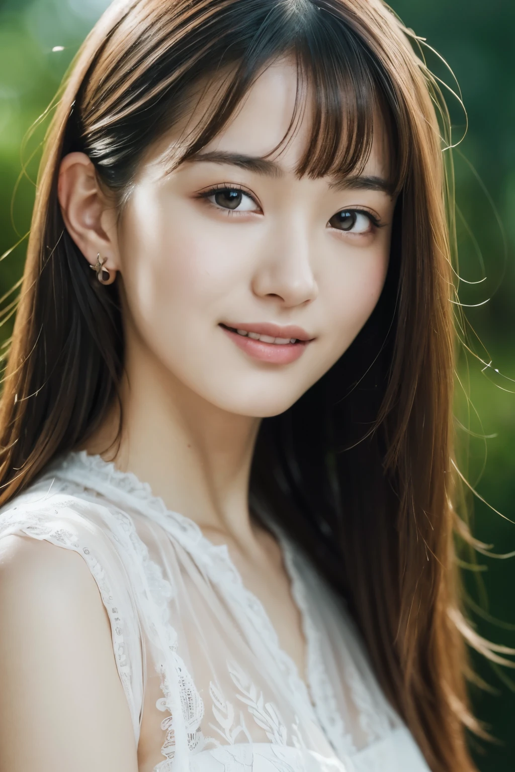 (((​masterpiece))), top-quality, Extremely detailed, Detailed background, Very beautiful girl, japanese, 16 yo,  Detailed face, Solo, smile, (Full body:1.3), (random hairstyles :1.2), bangs, (Young Face), (Perfect body:1.1), blouse, Summer, in 8K, Wallpaper, amazing, finely detail, Ultra-detailed, 超A high resolution, Extremely detailed, Pure erotic face, extremely detailed eye and face, Beautiful detailed eyes, highly detailed skin, No makeup, (Natural Skin),