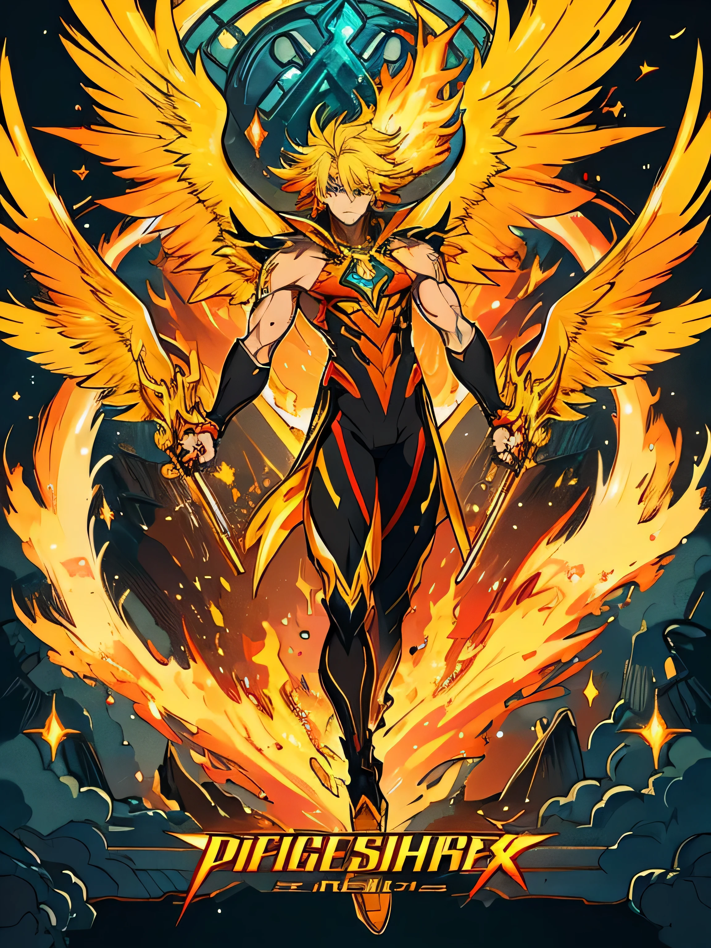 Name: Phoenix Swiftstride
Age: 24
Appearance: Phoenix has a striking appearance, with vibrant yellow hair that seems to shimmer like flames in the sunlight. His eyes are a piercing gold, reflecting his inner fire and determination. He has a lean and athletic build, with muscles honed from years of training and agility unmatched by most. His movements are fluid and graceful, like a dancer's, as he navigates the world with unmatched speed and agility.