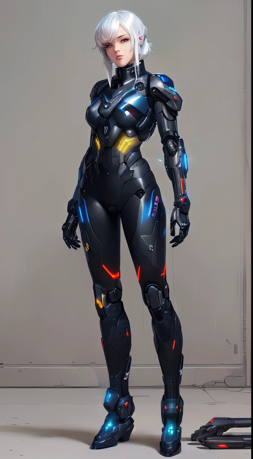 a woman in a futuristic suit with a gun and a helmet, girl in mecha cyber armor, cyber suit, cybersuit, clothed in cyber armour, cyberpunk suit, female cyborg, cyber armour, diverse cybersuits, cyberpunk armor, female mecha, sci - fi suit, sci-fi android female, goth cybersuit, cyberpunk anime girl mech, cybersuits