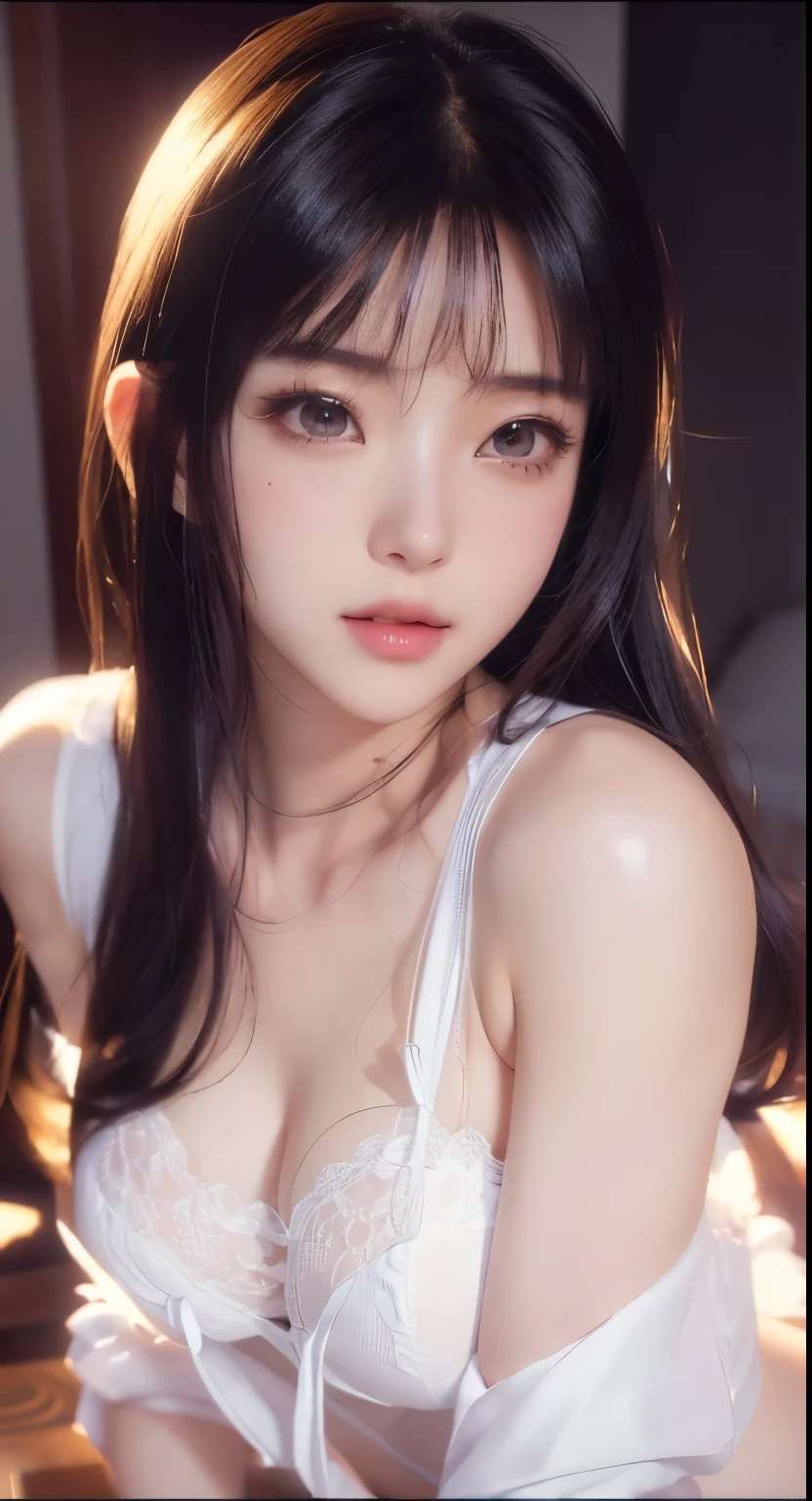 Alafide Asian woman in white transparent lace lingerie posing in front of the camera, Charming anime girl, Realistic Anime girl render, Realistic Anime 3D 风格, Realistic Anime, Sexy portrait of Tifa Lockhart, 3D animation is realistic, Realistic young anime girl, Smooth anime CG art, Charming anime girl, Surrealist anime, Beautiful charming anime woman, Beautiful anime girl,