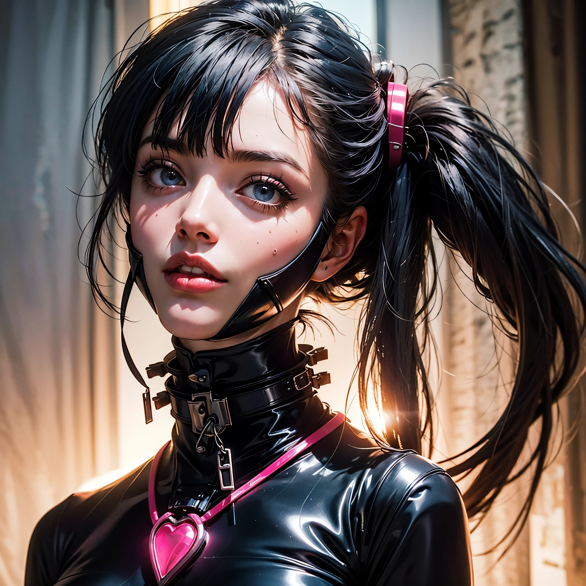 a very beautiful and very thin girl, wears black underwear with tights and latex face mask. Dunkler Raum mit nur roter Neonbeleuchtung. Viele Details, extremely realistic. good quality, 8k, (8k, highest quality, Meisterwerk:1.2), (realistisch, photorealistisch:1.37), (super detail), (a girl), (sehr detailiert), (beautiful and detailed eyes), (highest quality), (super detailed), (Meisterwerk), (detailliertes Gesicht), (14 Jahre alt), (1 girl), (pinkes Haar, lange Haare), (Zero Brust), (angezogen), (Perfekte Beleuchtung), BRECHEN, (upper body:1.5), (wavy pink lange Haare), (Relaxed smile), (Weicher Schlafzimmerhintergrund), (sanfte Beleuchtung, Natural light through the window), BRECHEN, (Dark pink shiny catsuit:1.5), (Futuristisch:1.2), (Aktive Silhouette:1.3), (Shiny stretch fabric:1.4), (Netz-Bodysuit:1.3), (Dekorative Ausschnitte:1.2), (sapphire blue belt:1.4), (high heeled boots:1.3), (geometrische Ohrringe:1.2), (Armband:1.2), BRECHEN, (Meisterwerk:1.2), Lovely Frau, surreal, Stadt der Nacht, Meisterwerk, Frontbeleuchtung, (8k, RAW-Fotos, Fotorealistisch:1.2, f22), highest qualitytraptrixmantis,kurz,Praying Mantis Sleeves,Allein, 1 girl,Full body,Sitzung,Waldhintergrund,Meisterwerk,Allein,Lovely, detaillierte Augen,fein detailliert,detailliertes Gesicht,Lebendige Farbe,5 Finger,fein detaillierted,hyperdetailliert,Detaillierte Hand,8k,fein detaillierted beautiful eyes,High resolution image,best quality,
