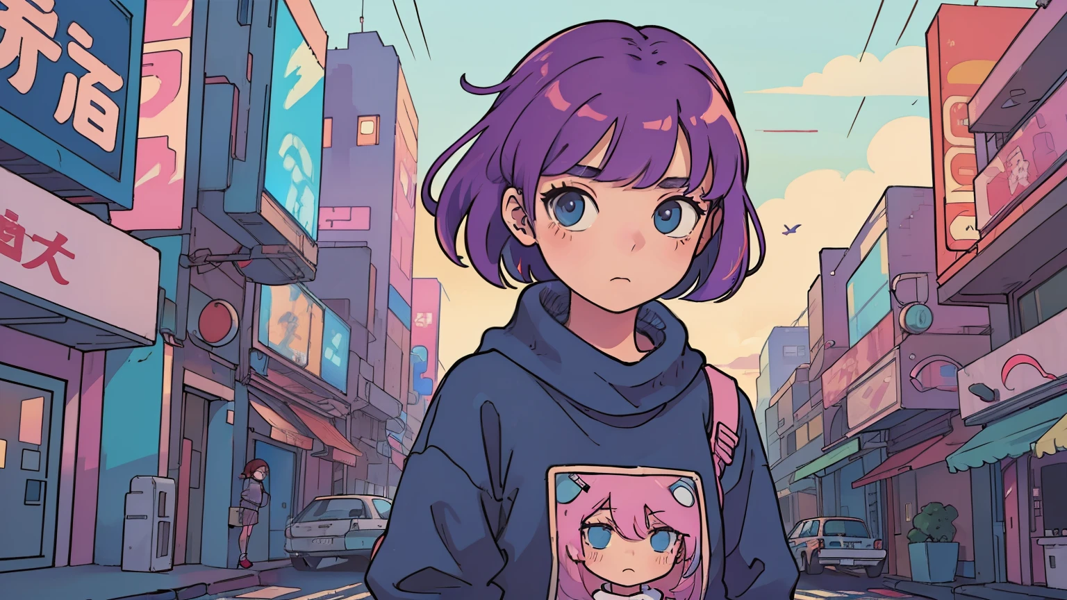 (masterpiece), (Best illustrations), Winds of the 90s,Retro、Colorful Cyberpunk、Teenage girl in a comfortable sweater, Girl's Room,Barely, Black Stockings、The inside color is pink,Emo,Night view, Night Light, Lo-fi hip hop, Desktop PC, Ring lighting,(masterpiece), (highest quality), (Vaporwave Style), (Ultra-detailed), (Best illustrations), (Best Shadow),Perfect lighting, Bright colors,fashionable