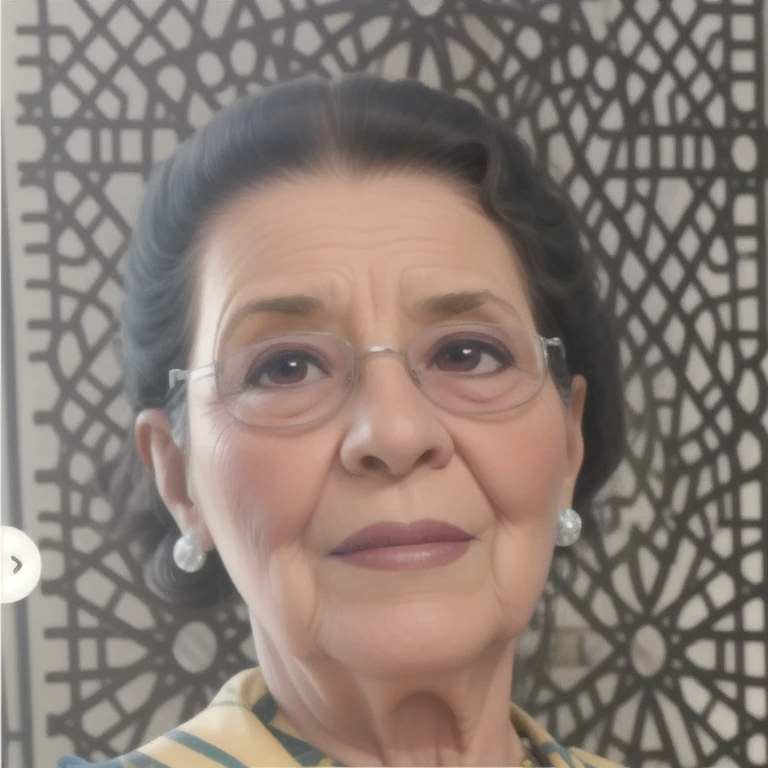 mujer,realeza marruecos , he is 87 years old ,ella esta mirando al frente