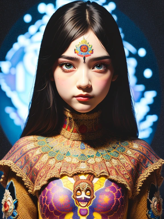 Pointillism、highest quality, masterpiece, Symmetrical and highly detailed eyes, girl, Highly detailed background, tendency (Art Station:1.46), Surreal, 8k resolution, Pixar Style, Tristan Eaton、Stanley Artgarm、Tom Bagshaw