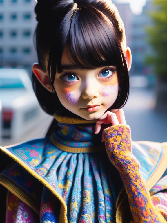 Pointillism、highest quality, masterpiece, Symmetrical and highly detailed eyes, girl, Highly detailed background, tendency (Art Station:1.46), Surreal, 8k resolution, Pixar Style, Tristan Eaton、Stanley Artgarm、Tom Bagshaw