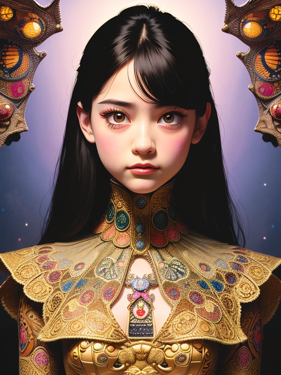 Pointillism、highest quality, masterpiece, Symmetrical and highly detailed eyes, girl, Highly detailed background, tendency (Art Station:1.46), Surreal, 8k resolution, Pixar Style, Tristan Eaton、Stanley Artgarm、Tom Bagshaw