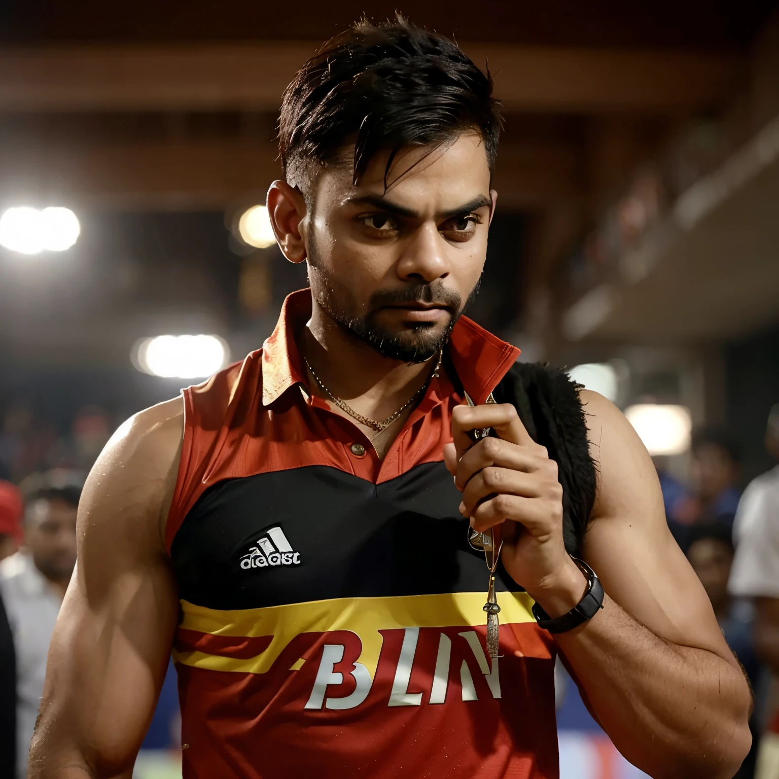 Virat Kohli with IPL trophy in RCB Jersey