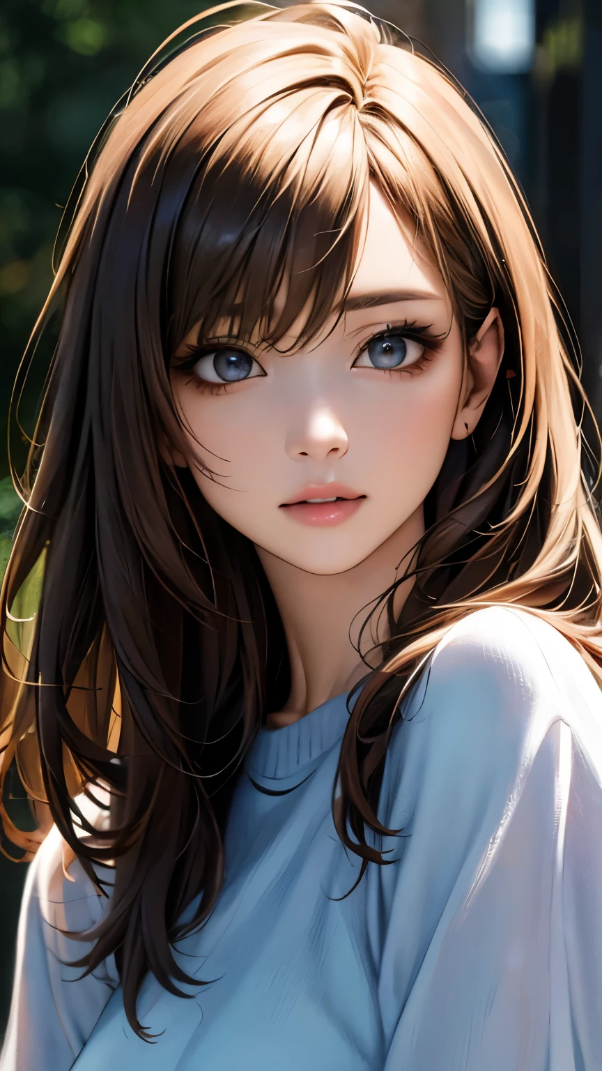 (hig彼st quality、8k、32k、masterpiece)、(Realistic)、(Realistic:1.2)、(High resolution)、Very detailed、Very beautiful face and eyes、1 girl、Delicate body、(hig彼st quality、Attention to detail、Rich skin detail)、(hig彼st quality、8k、Oil paint:1.2)、Very detailed、(Realistic、Realistic:1.37)、Bright colors、Full Body Shot, (Casual Fashion)