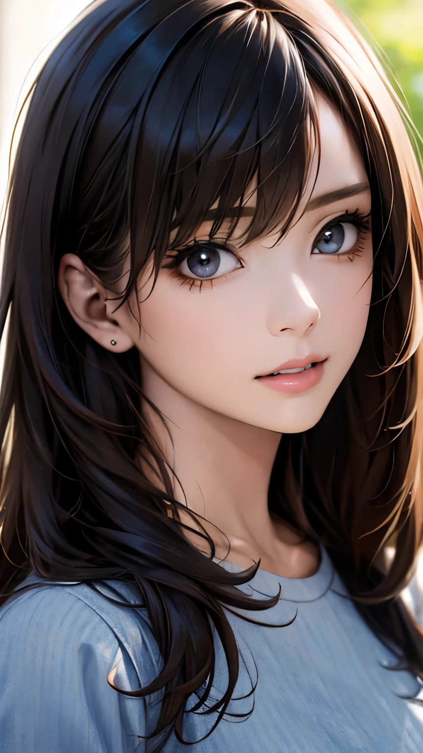 (hig彼st quality、8k、32k、masterpiece)、(Realistic)、(Realistic:1.2)、(High resolution)、Very detailed、Very beautiful face and eyes、1 girl、Delicate body、(hig彼st quality、Attention to detail、Rich skin detail)、(hig彼st quality、8k、Oil paint:1.2)、Very detailed、(Realistic、Realistic:1.37)、Bright colors、Full Body Shot, (Casual Fashion)