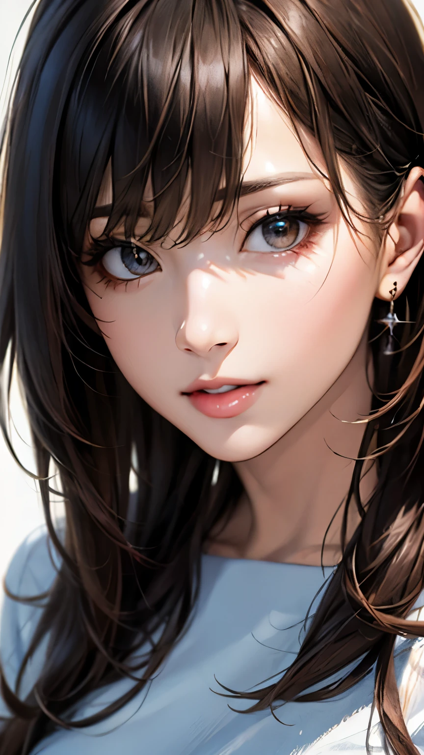 (hig彼st quality、8k、32k、masterpiece)、(Realistic)、(Realistic:1.2)、(High resolution)、Very detailed、Very beautiful face and eyes、1 girl、Delicate body、(hig彼st quality、Attention to detail、Rich skin detail)、(hig彼st quality、8k、Oil paint:1.2)、Very detailed、(Realistic、Realistic:1.37)、Bright colors、Full Body Shot, (Casual Fashion)