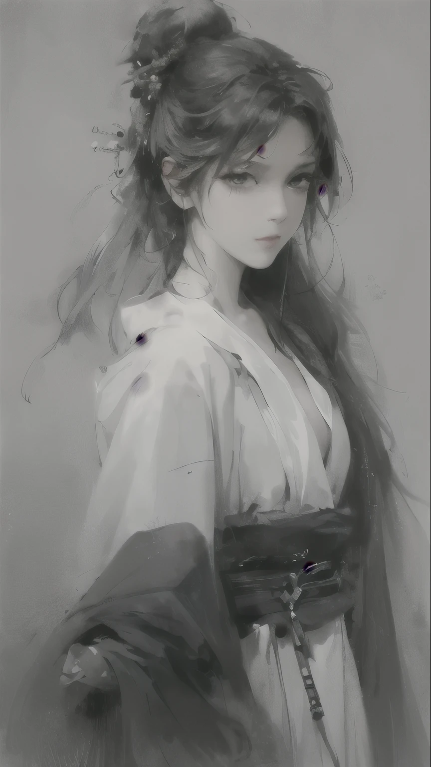 Close-up of a white-haired woman wearing a white mask, Beautiful character painting, guweiz, Artwork in the style of Guweiz, White-haired deity, author：Yang Jie, Epic and beautiful character art, Stunning character art, author：Fan Qi, by Wuzhun Shifan, Guweiz on Pixiv ArtStation