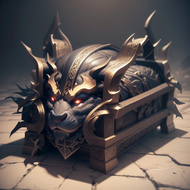 A minotaur in a dark labyrinth, long horns, long hair, hoofs, bull face, tail, massive muscular body, ferocious expression, covered in fur, sharp teeth, realistic 3D rendering, intense textures, high resolution, mythical creature, mythical beast, ancient Greek mythology, mythical monster, monstrous figure, creature of half-human half-bull, intense contrast, gothic vibes, dark fantasy, mythical underworld, monstrous strength, towering presence, haunting presence, epic fantasy, horror, ominous mood, ancient ruins, mysterious maze, ancient legends, monstrous roar, mythical power, mystical aura, dangerous challenge, fullbody.