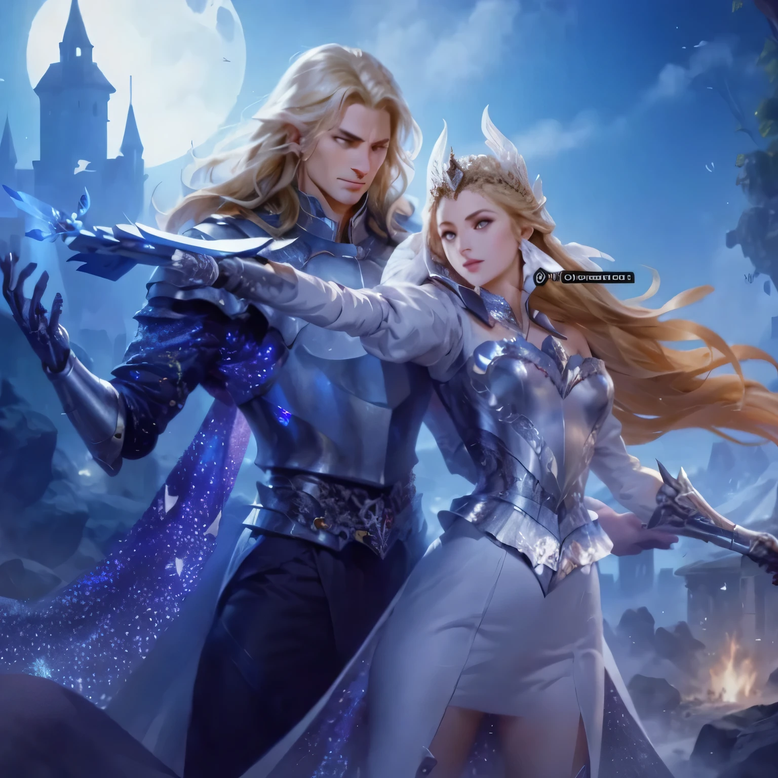 Couple Lancelot and Odette in mobile game
