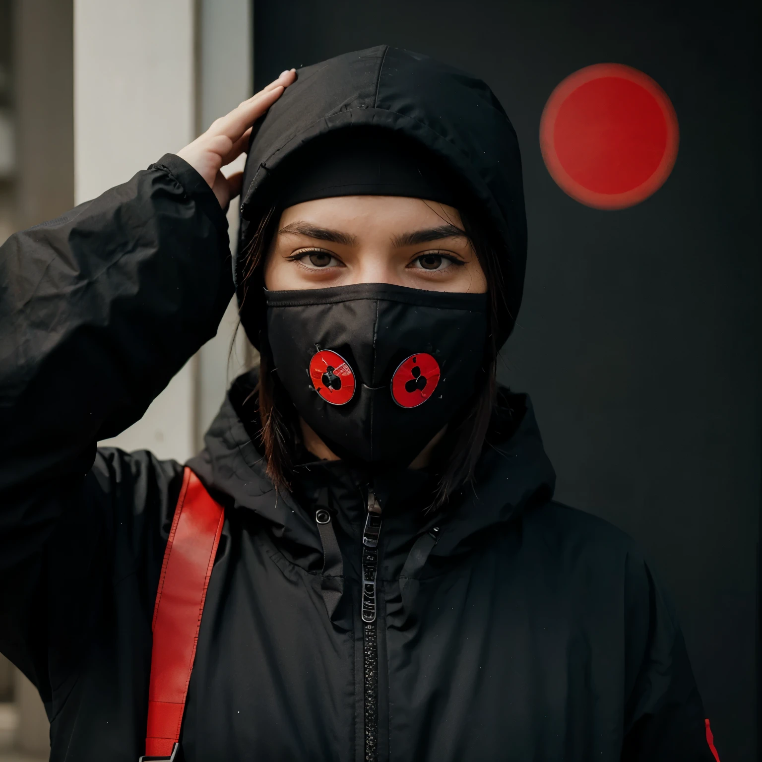 Hacker mask with sharingan