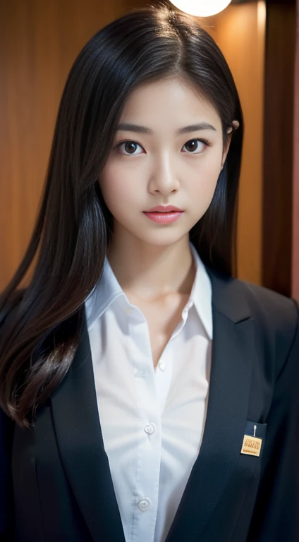 (((32ｋ,High detail,High definition、masterpiece,Attention to detail,Whole Body Ezbian,solo))),RAW Photos & Realistic atmosphere,美しい濃いblack eye,Mouth details,Glossy Lips,Fine eyebrows,With soft white skin that shines in every detail、Detailed eyes、black eye,Very beautiful eyes,Detailed lips、Very beautiful face,Very well-formed face、A vivid face,Beautiful, shining lips, Realistic Young Gravure Idol, Very beautiful school girl, , Young Sensual Gravure Idol, Young Gravure Idol, Beautiful and cute adult１8-year-old ,Blushing,Very beautiful, Sexy and classy１8-year-oldの女の子,Medium-long brown shiny hair,,(Looking at the camera：1.4）,（darkness,Very dark,Use a flashlight to illuminate an object in a dark classroom：1.7）,（Sexy,Healthy and toned body,High Detail High Vision High Vision Japan HDTV Black HDTV High Vision Black High Vision Black High Vision High Vision Black High Vision High Vision Uniform,well-shaped chest of medium size,,,Slim body, I&#39;m so anxious I feel like crying,Watery eyes,smile,Even her glaring face is beautiful,High Resolution Arm,,High Resolution Finger,：1.5）,（The chest of the uniform is open,Wearing a classy  uniform in black and red、白のソックスとSexy脚を身につけて、She is standing upright, shyly lifting her skirt.：1.7）
