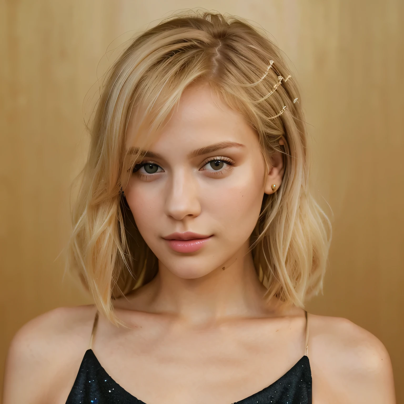 Young 25 Yrs blonde hair girl, middle length shoulder hair, glossy lips, stylish outfit, Model pose, Fashion Pose ((best quality)), ((masterpiece)), (detailed), perfect face