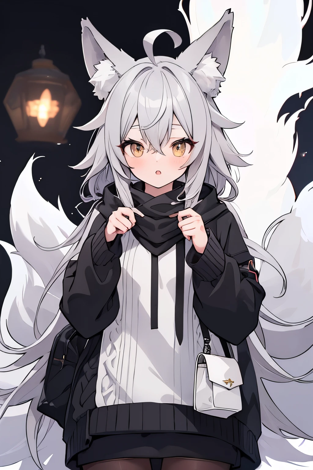 highest quality,One girl, Gray Hair, One-sided knitting, Ahoge, Fox&#39;s Tail, Blizzard Default, White blouse, [abdomen::12], Removable sleeves, Black shorts, Blue neckerchief, Thigh straps, Single knee socks erotic、Sexy clothes、I can see her 、I can almost see her pussy、Embarrassed、My face is a little red、Embarrassed、Panting、A handsome man touches my pussy、