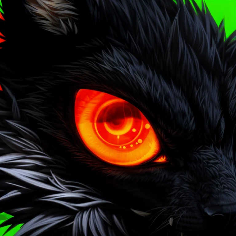 orange eye, angry eye serious eye, mad eye, detailed fur, glowing eye, sharp eyes, sharp, predator eye, red pupil, realistic fur, perfect light, perfect shadow, perfect quality, hd quality, ultra high quality 4k quality