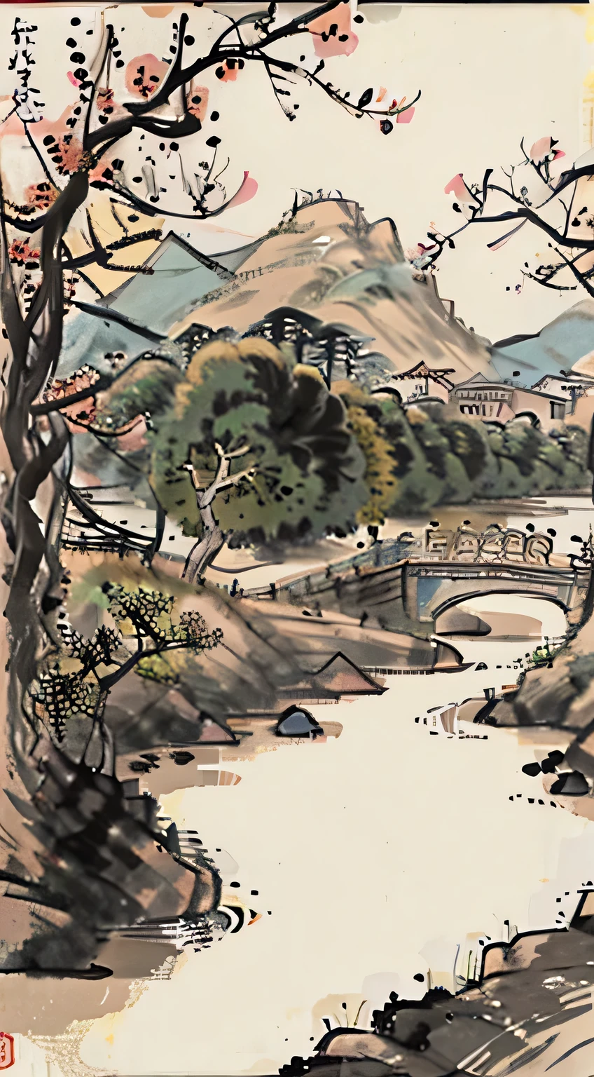 spring，Street View，Solar terms，spring to，culture，Ink Style，mores，Along the River in Ming and Qing Dynasties，A handful of strokes