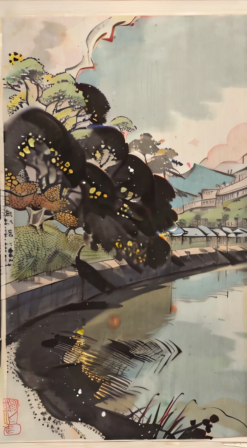 summer,Street View,Solar terms,summer to,culture,Ink Style,mores,Elegant,Along the River in Ming and Qing Dynasties
