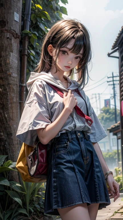 One girl's gray hair, Long pig tail, Happy, White panties, RAW Photos,4K,tmasterpiece,High resolution,Very complicated)(Realistically:1.4),(Delicate girl bodiesbian with cinematic lighting facial features:2) || ((highest quality)), ((masterpiece)), (detailed:1.3), 3D ,High resolution (High Dynamic Range),Cinematic shots, Dramatic lighting that accentuates shadows, Rich textured details,, Exceptional Sharpness, Clarity, Color reproduction, Optical excellence, Best image resolution and quality, Abstract shiny grey、gold、cream、One girl in a tan Chinese dress, stockings and corset , (sOmbre balayaga,Ombre,Blonde,Multicolored Hair,highlight:1.2)
